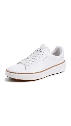 Cole Haan Men's Grandpro Topspin Golf Sneaker, Optic White/Natural/Optic White, 10