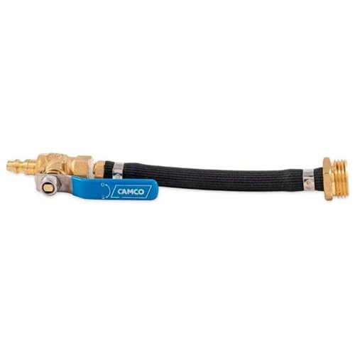 Camco 36170 RV Fresh Water Blow Out Hose with Ball Valve - Easy Water Removal from Boat, RV and Sprinkler System Lines - for Use with an Air Compressor