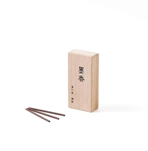 Hasegawa 墨香 Japanese Smokeless Zen Ink Essence Incense - 30 Sticks, 15 Min Burn, Premium Blend of Sandalwood, Musk, and Camphor, Rich & Sophisticated Aroma for Relaxation and Meditation