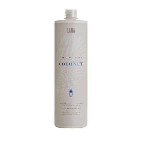 Lana Brasiles | Tropical Coconut Smoothing Hair Treatment | All Hair Types | Smooth And Natural | (1000 ml / 33.8 fl.oz.)