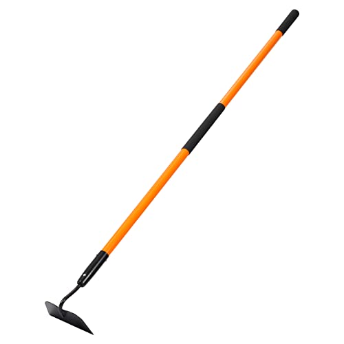 VNIMTI Garden Hoe Tool, Heavy Duty Hoe Garden Tool, Garden Hoe for Weeding with Long Fiberglass Handle, 58 Inches