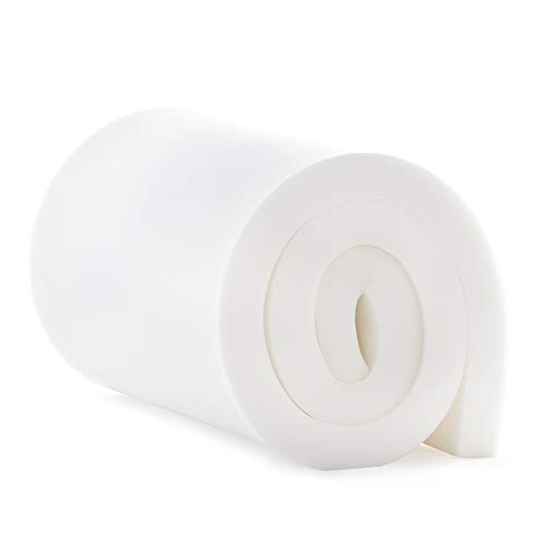 Linenspa High Density Cushion Craft Foam - Perfect for Chairs, Sofas, Headboards, and DIY Projects, 2" x 24" x 72", White