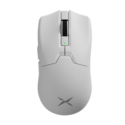 DeLUX M800 Ultra Wireless Gaming Mouse, Nordic 52840 MCU, PAW3395 26000DPI, 1000Hz Polling Rate, 55g Lightweight, Tri-Mode Connection, 120 Hours Endurance (600mAh-White)