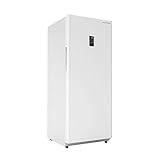 Hamilton Beach HZ4941 14 cu ft Upright Convertible Fridge/Freezer-Frost Free-Reversible Door-Removable Glass Shelves-LED Interior Light, White