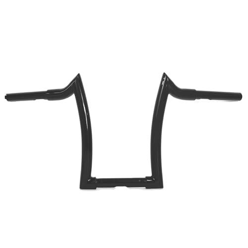 14 Inch Rise Black Ape Hanger Handlebar, 1.25” Fat 1" Clamp Meathook Bar Fit for Harley Sportster 883 1200 XL Softail FLST FXST Dyna, Road King Handlebars 1994-2023, Road Glide Handle Bar 1998-2013