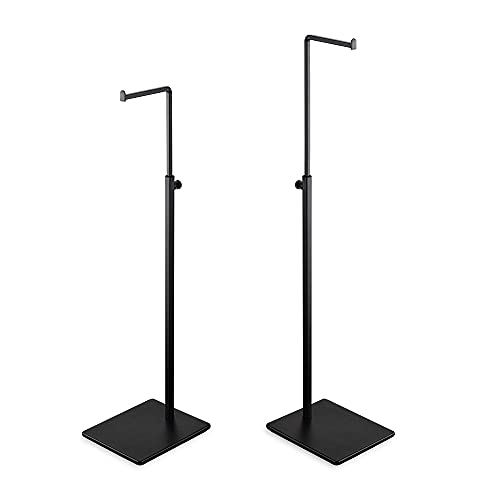 Elitnus Hanging Hook Bag Stand - Set of 2 Adjustable Height Black Handbag Display Stand Set- Black Metal Purse Display Stands