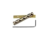 Guyker 5 String Bass Guitar Nut, Height Adjustable 45mm Brass Roller Nut Split Regulation Replacement Parts