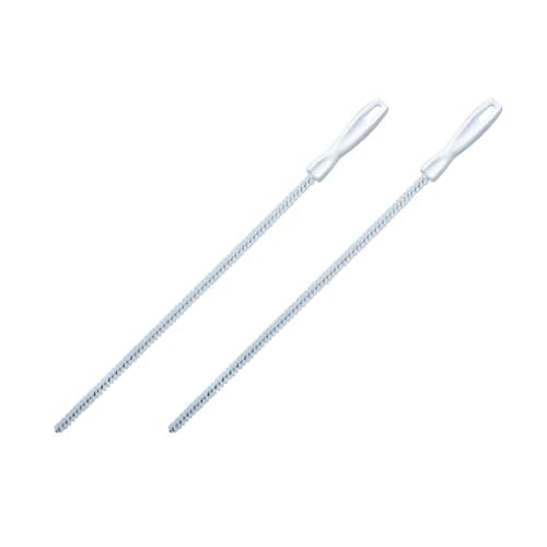 Brushtech Sink Drain & Overflow Cleaning Brush - Thin & Flexible Drain Cleaning Gadget for Clogs, Hair, & Debris - Long Pipe Brush for Kitchen & Bathroom Sink Maintenance - Made in USA (2-Pack)