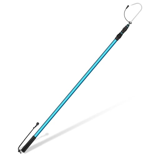 SAN LIKE Telescopic Fishing Gaff Large Size Fish Gaff for Saltwater Boat Fishing Heavy Duty Stainless Steel Hook with M8 Screw Non Slip Handle for Big Catfish Tuna Shark M