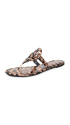 Tory Burch Women's Miller Sandals, Classic Leopard, Brown, Print, 6 Medium US