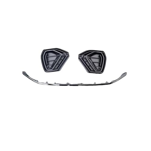 ATATZXRXRLKL For Auto All Black Front Bumper Middle Fog Light Grille Grill Cover Strip Set Car Bumper Plate Compatible For Audi Q3 Sportback 2020 2021 2022 2023
