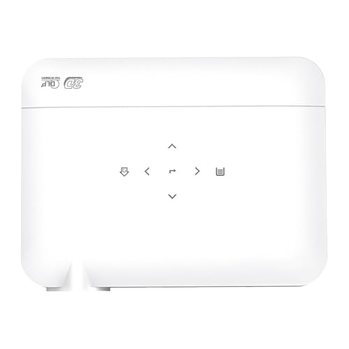 4K Smart Projector, 7000 Lumens, 3840x2160 Resolution, 3D Android Compatible, White