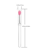 LORMAY Silicone Lip Brushes with Transparent Handles and Caps. Perfect Applicators for Cream Lip Mask, Eyeshadow, and Lipstick (4pcs, Multicolor)