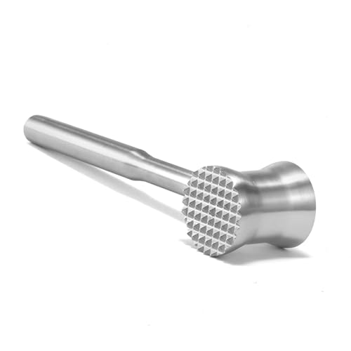 Aihomo 304 Stainless Steel Meat Tenderizer Mallet, Dual Side Meat Hammer Chicken Pounder, Heavy Duty Meat Beater for Steak and Beef, Meat Pounder Kitchen Cooking Mallet Dishwasher Safe