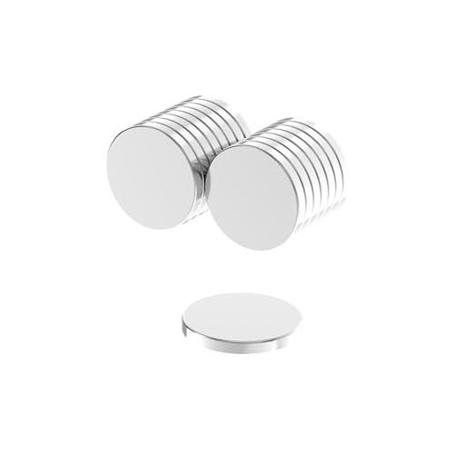 FamouSheen 1 Inch Diameter Super Strong Neodymium Disc Magnets, 1.00" D x 1/8" H - 16 Pack, Powerful Rare Earth Magnets Heavy Duty NdFeB Magnet for Fridge Kitchen DIY Craft Office Tools and Science