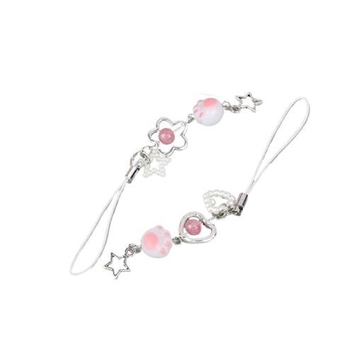 MANJH Cute Phone Charm Y2k Heart Cat Claws Keychain Kawaii Bag Car Pandent Birthday Gift for Girl(Style 2)
