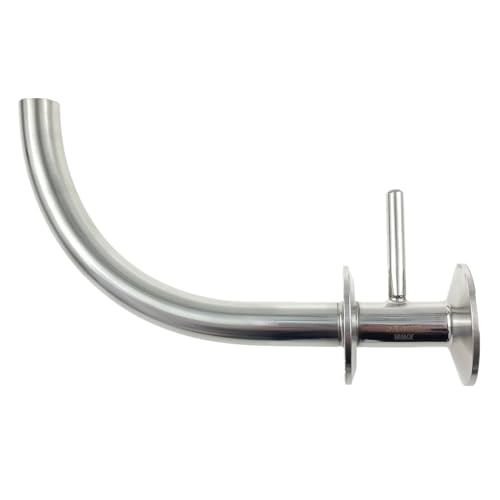 JOWIN 1.5" TC x 1.5" TC x 3/4" Diameter Tube Tri Clover Pickup Dip Tube SS304 Tri Clamp Racking Arm Home Brew Fitting