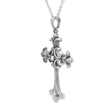 Amazon Essentials womens Sterling Silver Oxidized Celtic Cross Pendant Necklace, 18" (previously Amazon Collection)