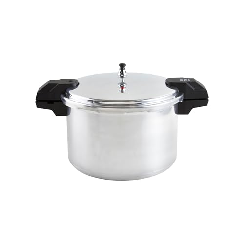 IMUSA USA A417-80807 16Qt Jumbo Stovetop Pressure Cooker with Regulator and Side Handles, Silver
