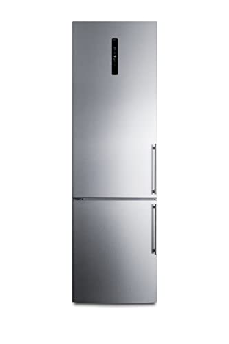 Summit Appliance FFBF181ES2IMLHD 24" Wide Bottom Freezer Refrigerator With Icemaker, 11.7 cu.ft Capacity, Hight Temperature Alarm, Digital Thermostats, No-frost Operation, LED Visual Alarms