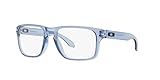 Oakley Men's Ox8156 Holbrook Rx Square Prescription Eyewear Frames, Transparent Blue/Demo Lens, 54 mm