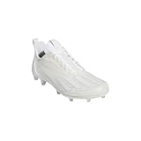 adidas Men's Adizero Football Shoe, White/White/White, 9.5