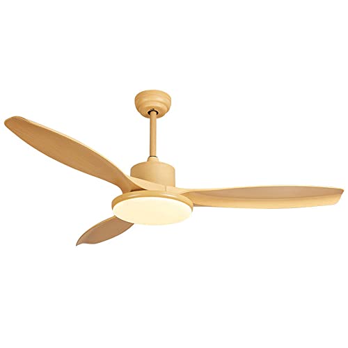 Factory Price Nordic Wooden Fan Blade Fan Chandelier LED Trichromatic Dimming Ceiling Fan Lamp Modern Simplicity Acrylic Remote Control Fan Light For Living Room Dining Room Bedroom Kitchen Perfect De