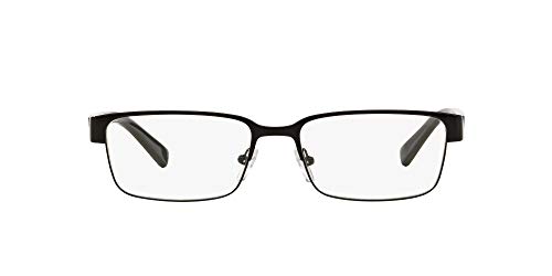 A|X ARMANI EXCHANGE Men's AX1017 Rectangular Prescription Eyeglass Frames, Black/Demo Lens, 56 mm