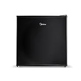 Midea WHS-65LB1 Compact Single Reversible Door Refrigerator, 1.6 Cubic Feet, Black & Farberware Compact Countertop Microwave Oven, 0.7 Cu. Ft. 700-Watt with LED Lighting, Retro Black