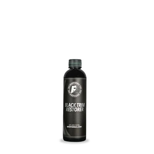 ExoForma Black Trim Restorer - Unique Dye-Infused Formula Lasts 6+ Months - Restores Factory Black to Plastic Trim - Protects Against UV Rays, Helps Conceal Scratches & Scuff Marks - Works in Seconds