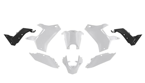 RTECH Plastic Fairing Kit Compatible with Yamaha Tenere 700 2019-2024 Set Racetech White/Black