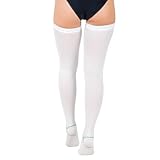 Anti Embolism Compression Stockings, Thigh High Unisex Ted Hose Socks 15-20 mmHg Moderate Level (L)