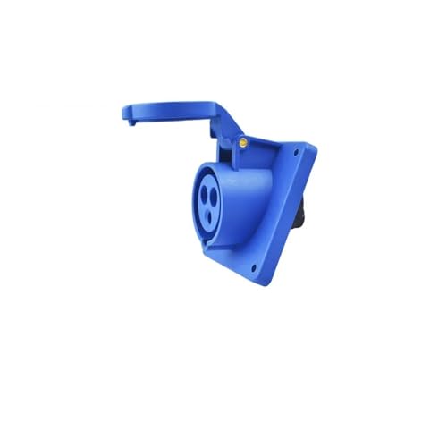 LEEOX IP44 Industrial Plug and Socket 16A/32A 3P 4P 5P Waterproof and Explosion-Proof Industrial Coupler Panel Wall-Mounted Socket(16a-Inward Tilt Socket)