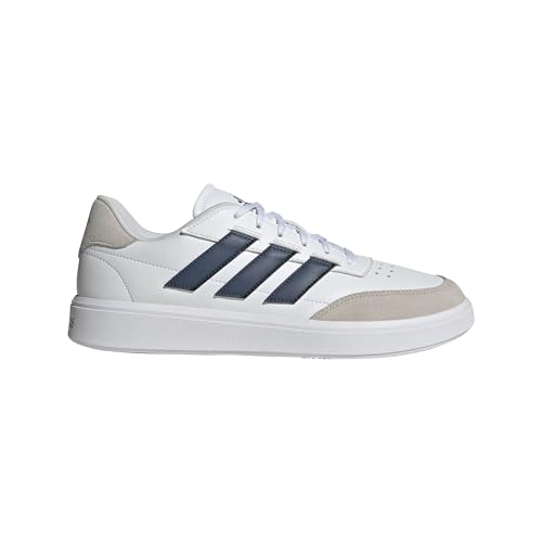 adidas Men's Courtblock Sneaker, White/Preloved Ink/Ink, 9