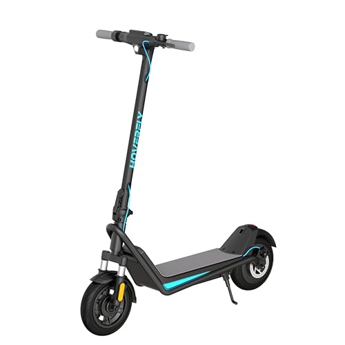 HOVERFLY X3 Electric Scooter for Adults, 10" Solid Tire, Max 18 Mile Range and 20Mph Speed, 500W Motor, with Front Dual Suspension Electric Code Lock, UL2272 Certified Foldable Commuting Escooter