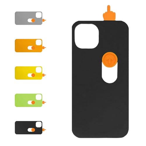 Flip Off Middle Finger Phone Case, Middle Finger Phone Case, 3D Printed Middle Sliding Finger Sliding Phone Case for iPhone 15/14/13/12 Pro Max (for iPhone15PRO MAX,Black)
