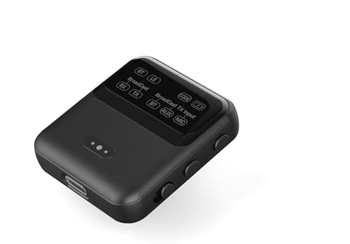 eppfun Bluetooth 5.4 Audio Receiver with Auracast in/Out, Aptx Lossless/Adaptive/HD/LC3, LE Audio Adapter 2 IN1 Wireless Stereo Music with Microphone Input/3.5mm Aux