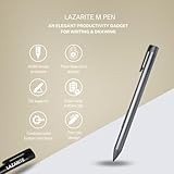 LAZARITE M Pen Grey, Active Stylus for Microsoft Surface, Lenovo Yoga 7i/9i, Flex 5, Hp Envy x360/Pavilion x360/Spectre x360, Stylus Pen with 4096 Pressure Sensitivity, Palm Rejection, Tilt Support