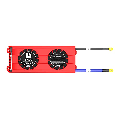 DALY Smart BMS Li-ion 20S 72V 100A with Programmable Bluetooth Module and Common Port Cooling Fan