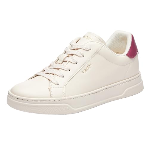 Coach Women's High Line Sneaker, Pink/Chalk, 8.5