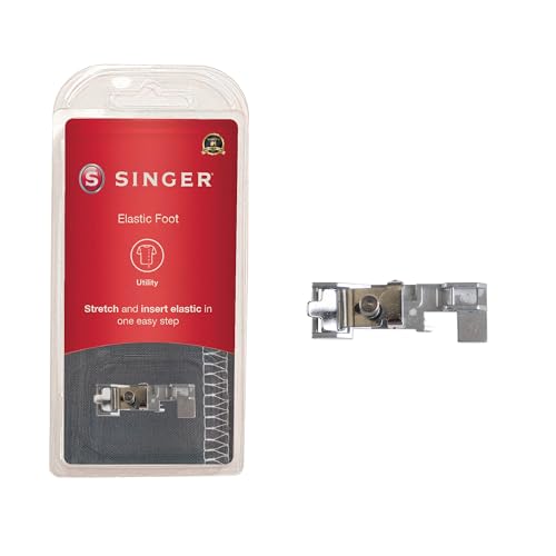 SINGER Elastic Presser Foot for Sergers | Stretch, Insert & Attach Elastic with Adjustable Tension | Perfect for Garments, Activewear & Home Décor