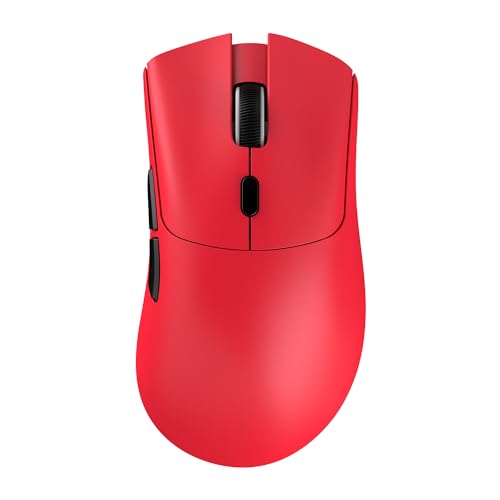 MAMBASNAKE Attack Shark R1 Wireless Gaming Mouse,PAW3311 Optical Sensor 18K DPI,59g Ultralight 2.4Ghz/BT/Wired Computer Mice for Win/Mac - Red