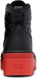 Keds Women's Soho Fashion Boot, Black/Red Quilted Nylon, 11