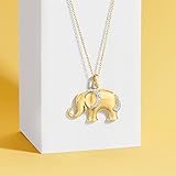 Ross-Simons 18kt Gold Over Sterling Silver Elephant Pendant Necklace With Single Diamond. 18 inches