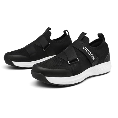 Vicogn Mens Womens Indoor Cycling Shoes Compatible with SPD System Pedal, Outdoor Walkable Bike Shoes with SPD Cleats Included (Black,US 7.5) 40