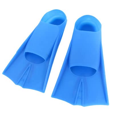 Qtqgoitem Diving Swiming Fins Blue Soft Plastic Flippers US 4-6 (model: dba 738 bd8 d18 4dc)