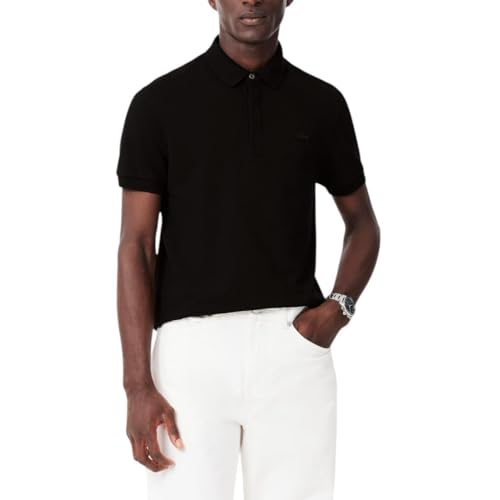 Lacoste Men's Short Sleeve Regular Fit Paris Polo, Black, Large
