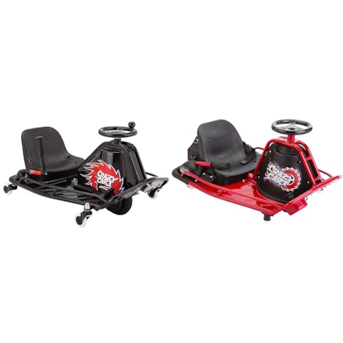 Razor Crazy Cart DLX - 24V Electric Drifting Go-Kart - Variable Speed, Up to 12 mph, Drift Bar