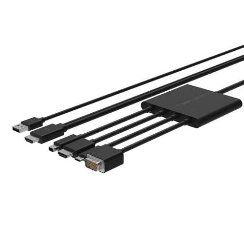 Belkin Multiport to HDMI Digital AV Adapter - HDMI/Mini DisplayPort/USB/VGA for Audio/Video Device, Projector, Monitor, Notebook - 7.87 ft - 1 x Mini DisplayPort Male Digital Audio/Video, 1 x HD-15 Ma