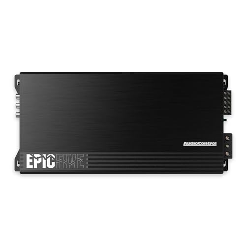 AudioControl EPICFIVE Epic Series 1100 Watt RMS 5-Channel Car Audio Amplifier, Class D, Epic Boost, Subsonic Filter, High-Pass/Low-Pass Filters, ACR-E Remote Bass Knob, Epicenter Link